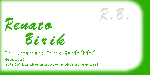 renato birik business card